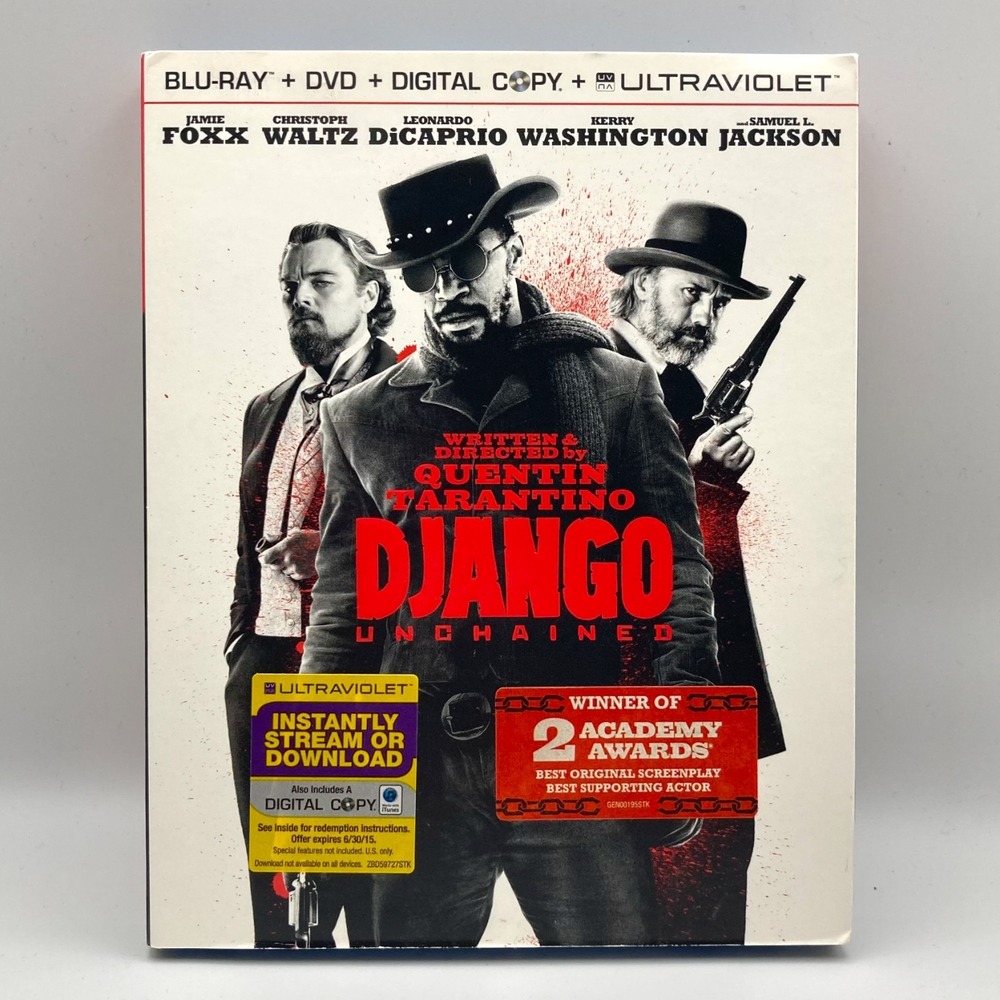 Django Unchained‎ Blu Ray DVD Digital Ultraviolet Quentin Tarantino Jamie Fox